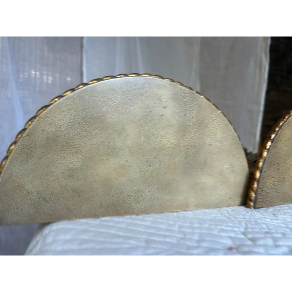2 Maitland-Smith Gold Leaf Wall Shelves Corbels Sconce Acanthus Leaf Indonesia